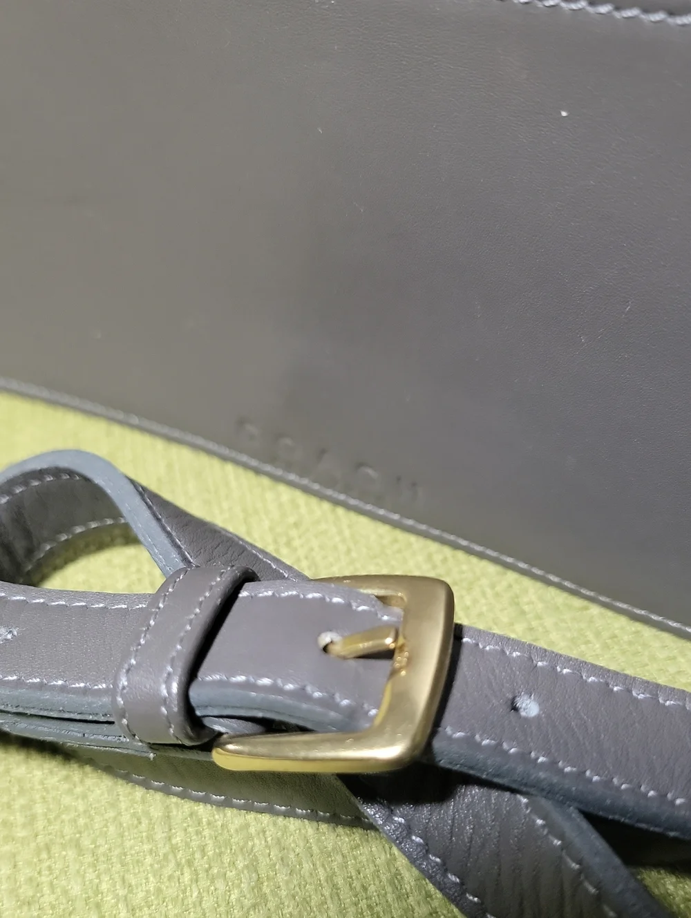 Coach Tribeca Gray Leather Crossbody Bag